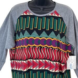 LuLaRoe NWT Randy Tee XL Great Fall Colors!  Baseball like Tee Oh So Comfortable